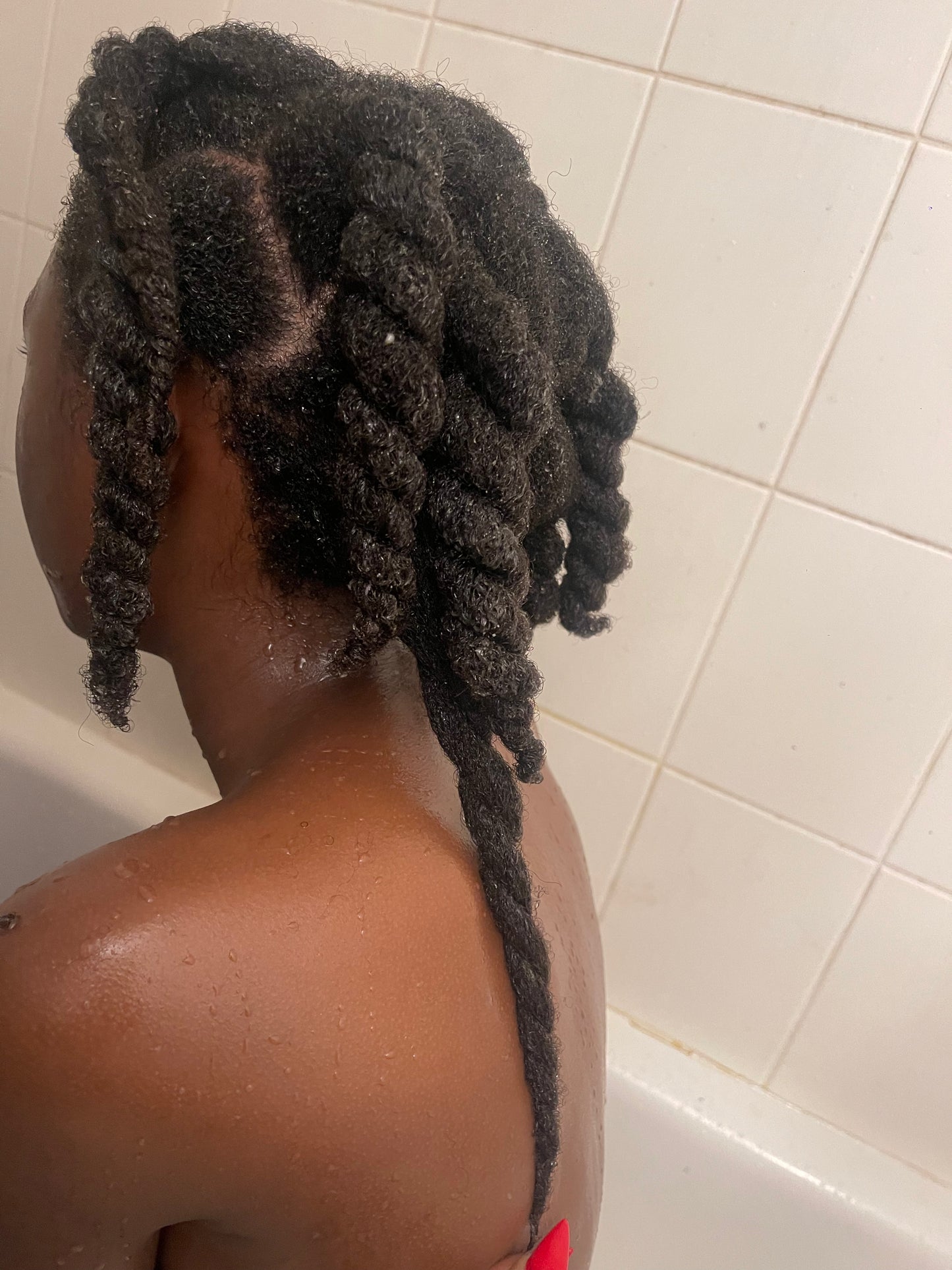 Organic shea and mango butter for deep hair hydration