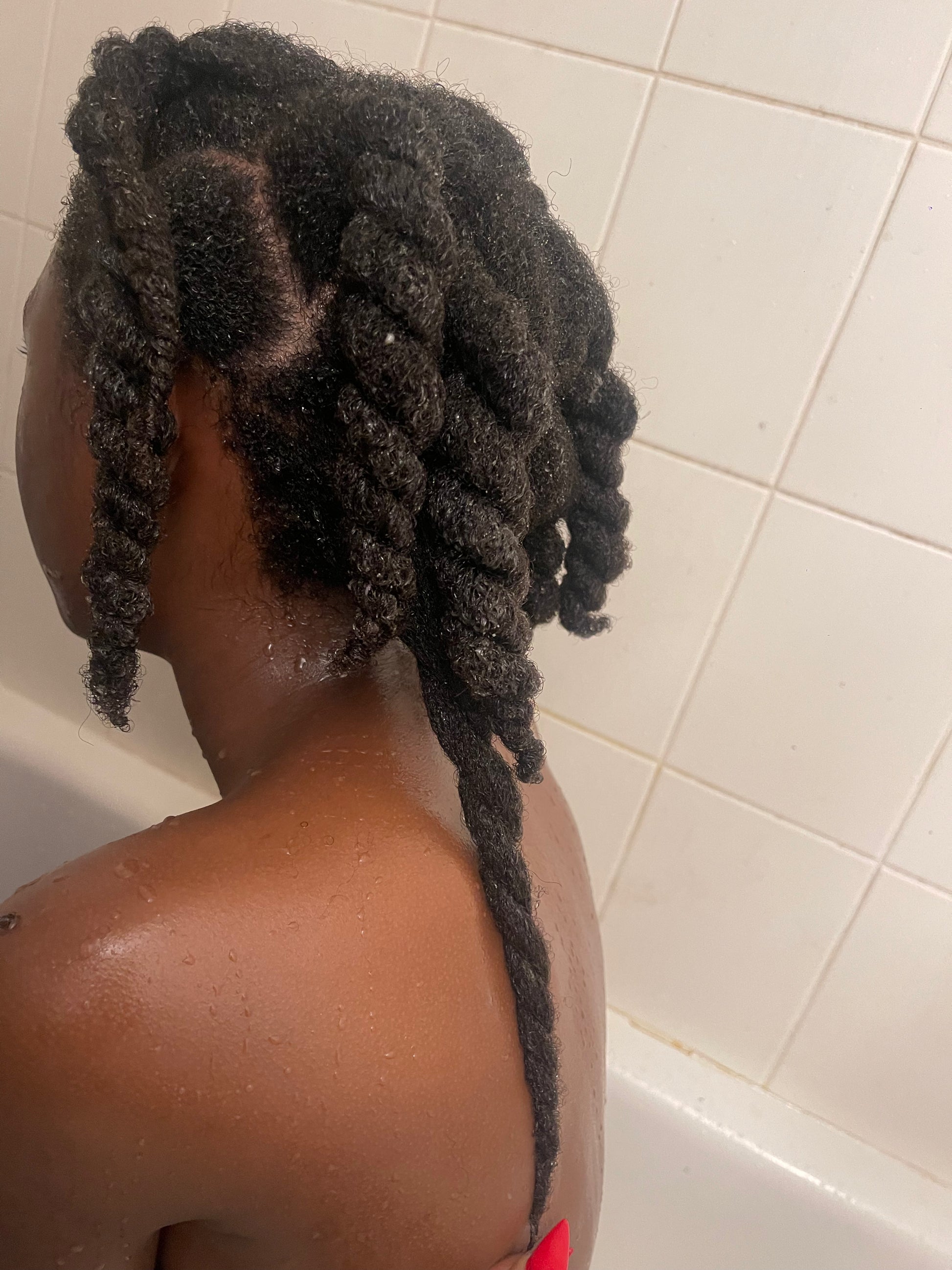 Organic shea and mango butter for deep hair hydration